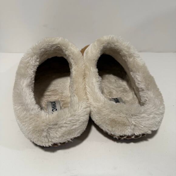 Minnetonka Women's Caitlin Clog Slipper Suede Brown Cream 10 - Picture 4 of 7